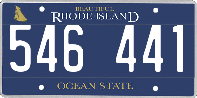 RI license plate 546441