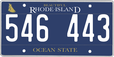 RI license plate 546443