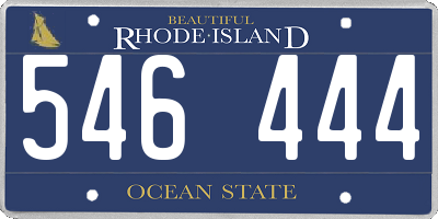 RI license plate 546444