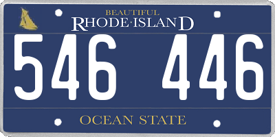RI license plate 546446