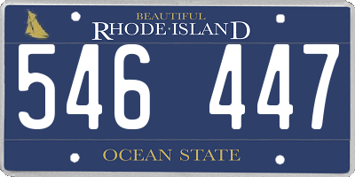 RI license plate 546447