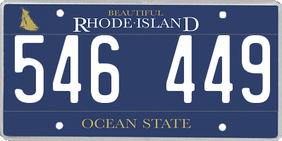 RI license plate 546449