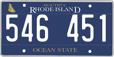 RI license plate 546451