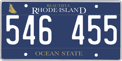 RI license plate 546455