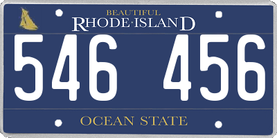 RI license plate 546456
