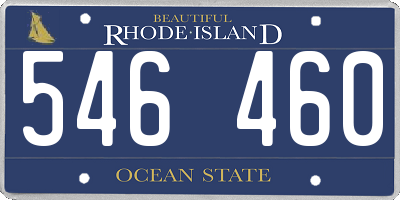 RI license plate 546460