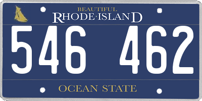 RI license plate 546462