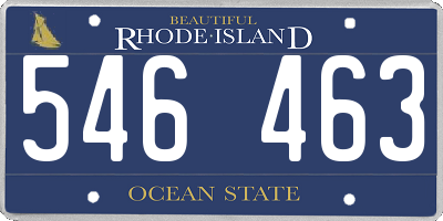 RI license plate 546463