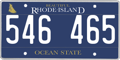 RI license plate 546465