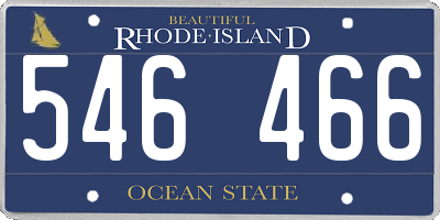 RI license plate 546466