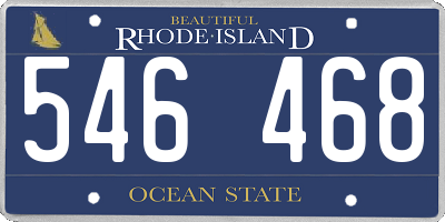 RI license plate 546468
