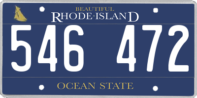 RI license plate 546472