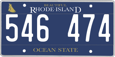 RI license plate 546474