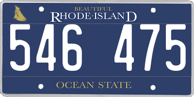 RI license plate 546475