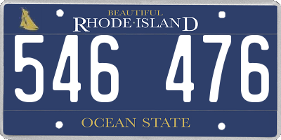 RI license plate 546476