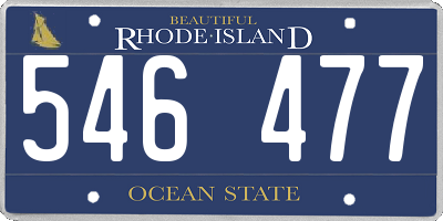 RI license plate 546477