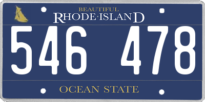 RI license plate 546478