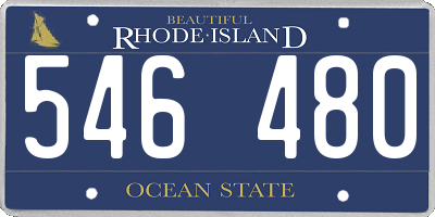 RI license plate 546480