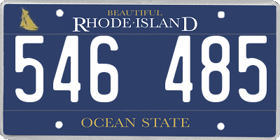 RI license plate 546485