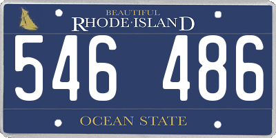 RI license plate 546486