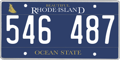 RI license plate 546487