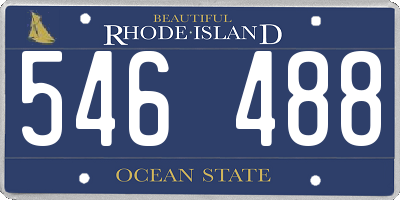 RI license plate 546488