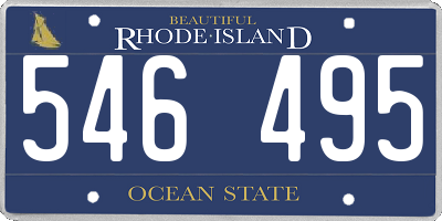 RI license plate 546495