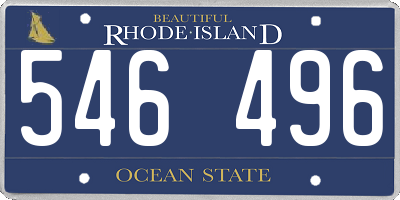 RI license plate 546496