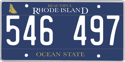 RI license plate 546497