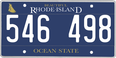 RI license plate 546498