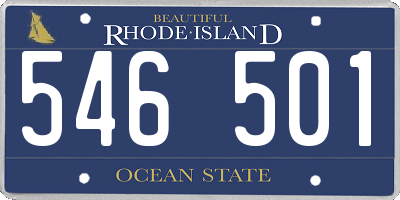 RI license plate 546501