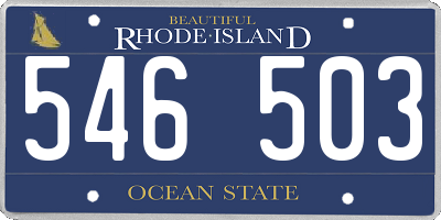 RI license plate 546503