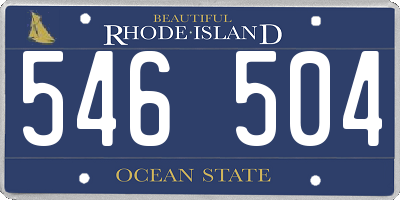 RI license plate 546504