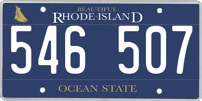 RI license plate 546507