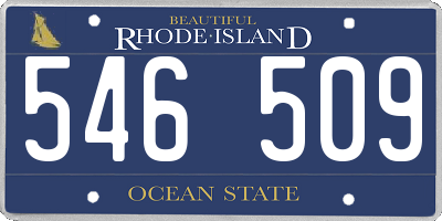 RI license plate 546509