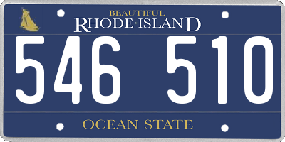 RI license plate 546510