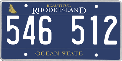 RI license plate 546512