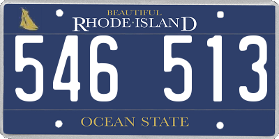 RI license plate 546513
