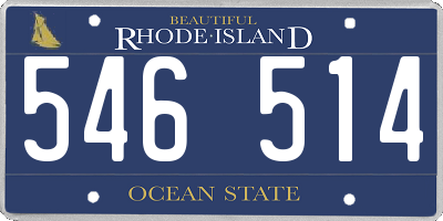 RI license plate 546514