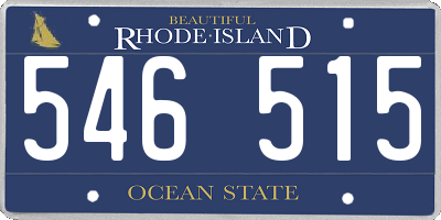 RI license plate 546515