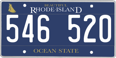 RI license plate 546520