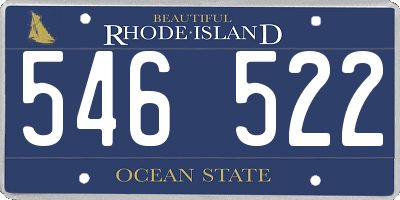 RI license plate 546522