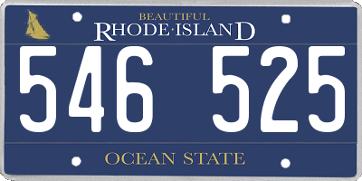 RI license plate 546525