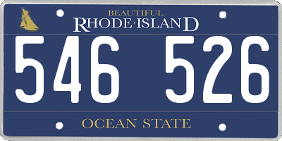 RI license plate 546526