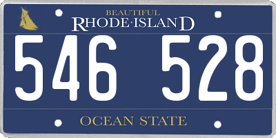 RI license plate 546528