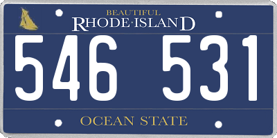 RI license plate 546531