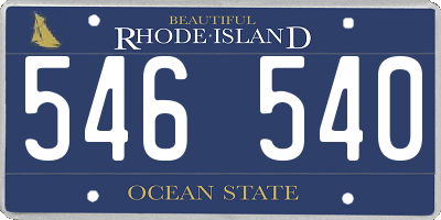 RI license plate 546540