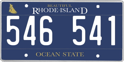 RI license plate 546541