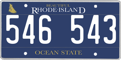 RI license plate 546543