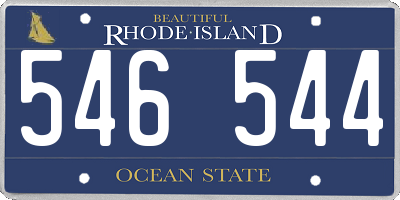 RI license plate 546544